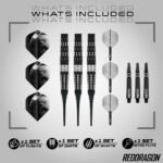 Red Dragon Recon Torpedo Switch Point Steel Tip Darts - 25gm - Image 5
