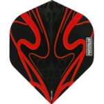 Pentathlon 100 Micron Dart Flights - Standard Black With Red