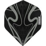 Pentathlon 100 Micron Dart Flights - Standard Black With Gray