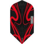 Pentathlon 100 Micron Dart Flights - Slim Black With Red
