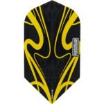 Pentathlon 100 Micron Dart Flights - Slim Black With Yellow