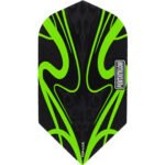 Pentathlon 100 Micron Dart Flights - Slim Black With Green