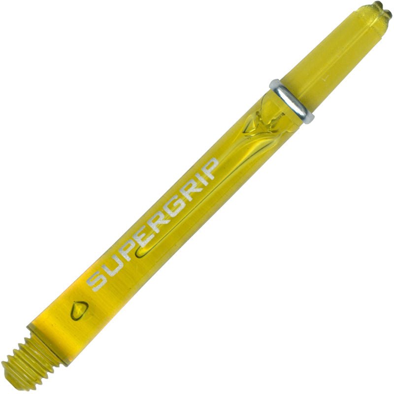 10-32956.jpg Harrows Supergrip Polycarbonate Dart Shafts With Rings - Medium Yellow - Image 1