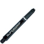 Harrows Supergrip Polycarbonate Dart Shafts With Rings - Midi Black and Silver