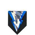 Dart World 2d Glitter Dart Flights - Mini Delta Black Blue & Silver