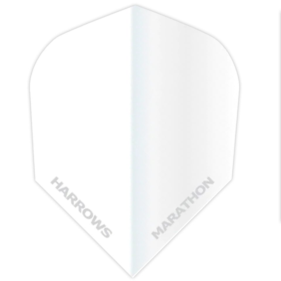 12-1517.jpg Harrows Marathon Matt Dart Flights - Shape White - Image 1