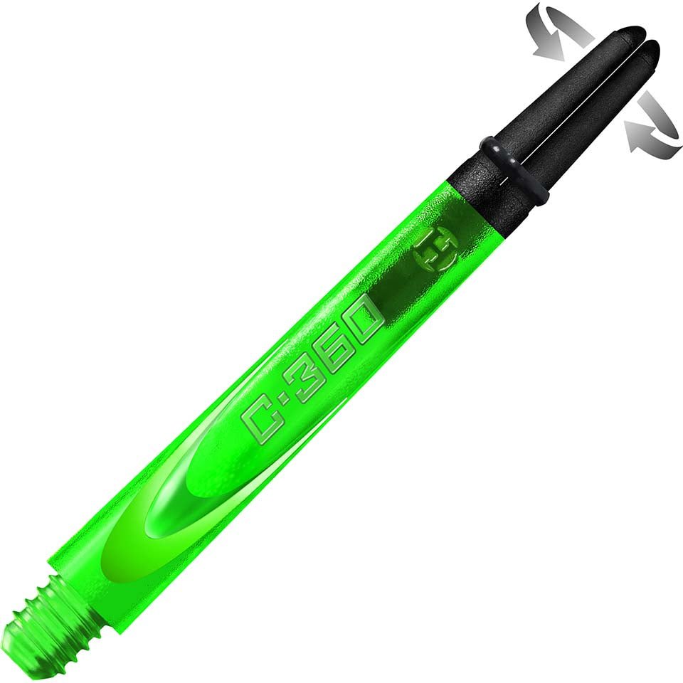 12-2042.jpg Harrows Carbon 360 Dart Shafts - Medium Green - Image 1