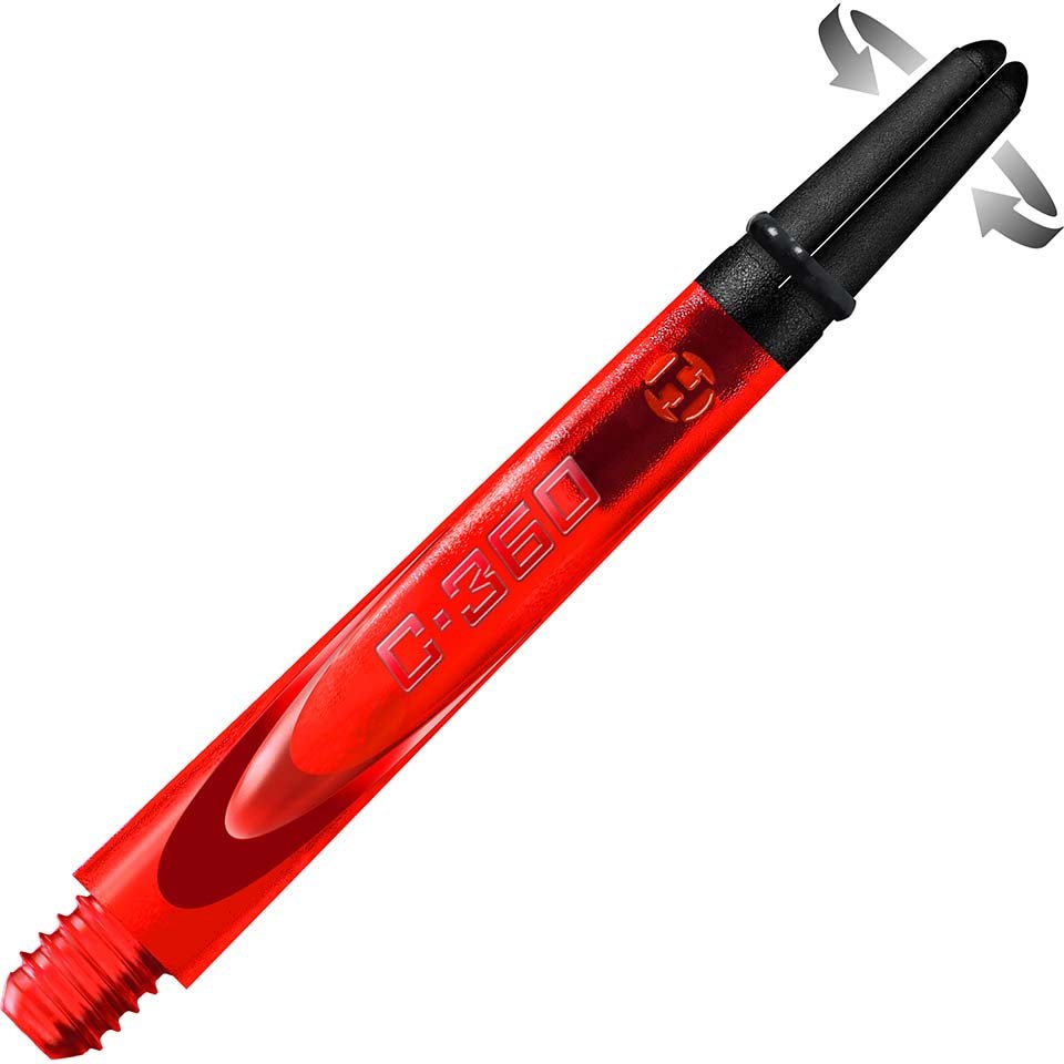 12-2043.jpg Harrows Carbon 360 Dart Shafts - Medium Red - Image 1
