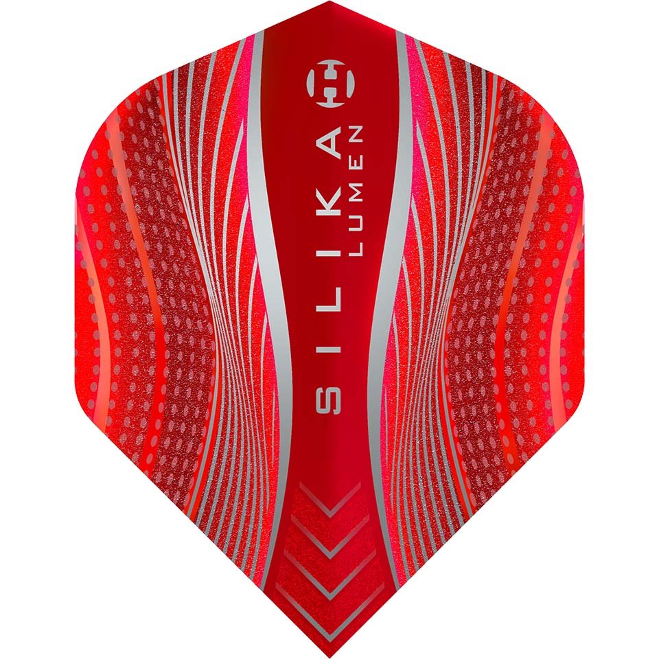 12-5123.jpg Harrows Silika Lumen Dart Flights - Standard Red - Image 1