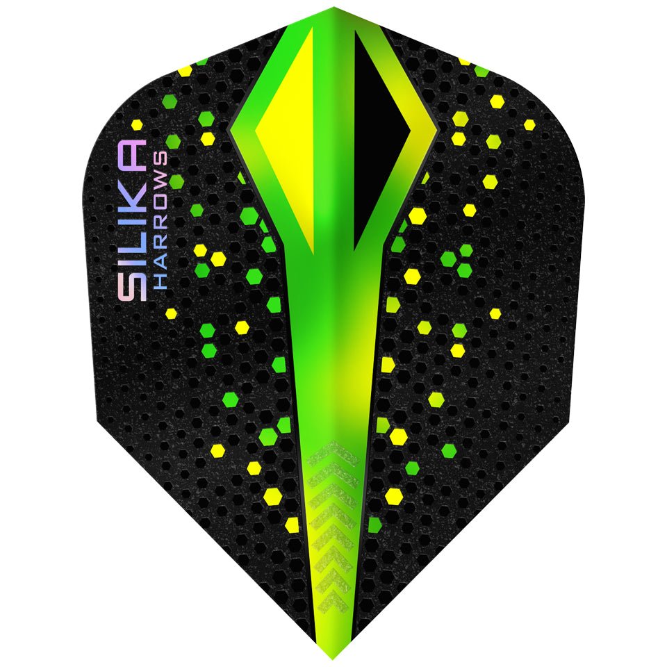 12-5136.jpg Harrows Silika Colorshift Tough Crystalline Coated Dart Flights - Shape Green - Image 1