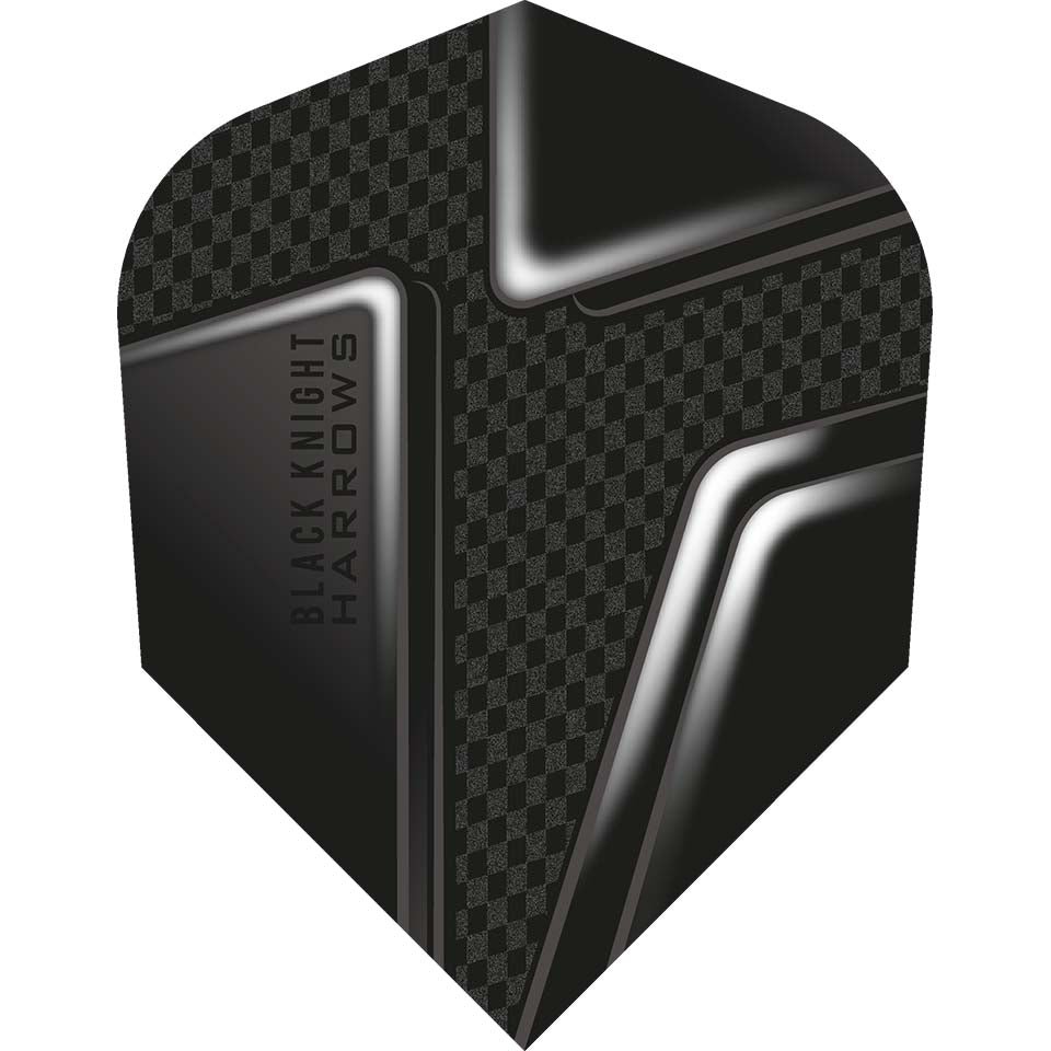 12-7550.jpg Harrows Prime Black Knight Dart Flights - Standard - Image 1