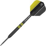 Target Vapor8 Black Steel Tip Darts - Yellow 24gm