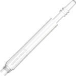 8 Flight Spinning Dart Shafts - Clear Medium