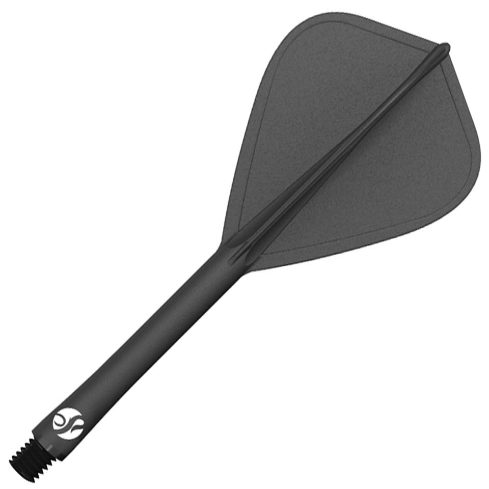 25-5472-m.jpg Shot Flight Deck Dart Flight & Shaft System - Kite Medium Black - Image 1