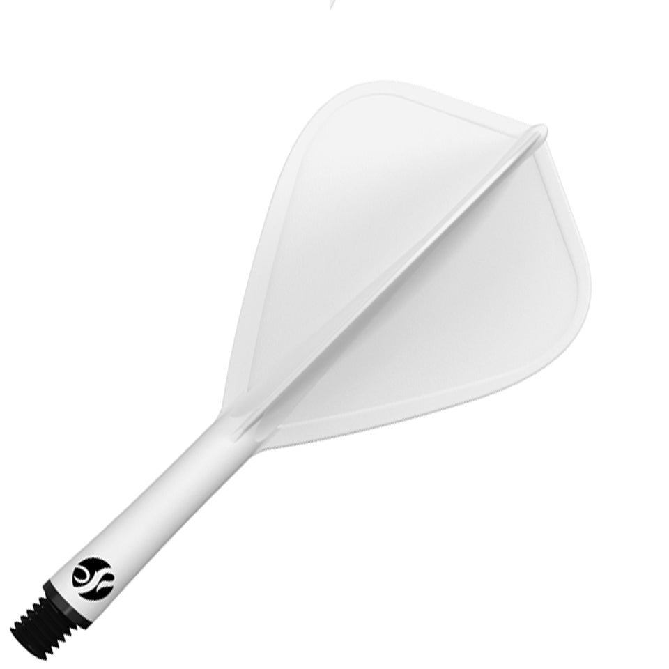 25-5473-s.jpg Shot Flight Deck Dart Flight & Shaft System - Kite Short White - Image 1