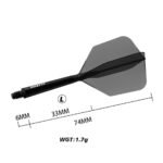 Cuesoul Rost 77 Integrated Dart Flights - Big Wing Clear Dark Green (L) 33mm - Image 2