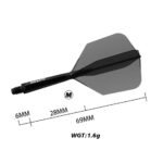 Cuesoul Rost 77 Integrated Dart Flights - Big Wing Clear Green (M) 28mm - Image 2