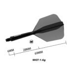 Cuesoul Rost 77 Integrated Dart Flights - Big Wing Blue (M) 28mm - Image 2