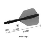 Cuesoul Rost 77 Integrated Dart Flights - Big Wing White (S) 23mm - Image 2