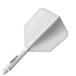 Cuesoul Rost 77 Integrated Dart Flights - Big Wing White (M) 28mm