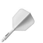 Cuesoul Rost 77 Integrated Dart Flights - Big Wing White (S) 23mm