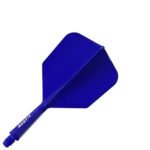Cuesoul Rost 77 Integrated Dart Flights - Big Wing Blue (S) 23mm