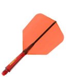 Cuesoul Rost 77 Integrated Dart Flights - Big Wing Clear Red (S) 23mm