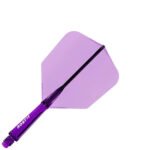 Cuesoul Rost 77 Integrated Dart Flights - Big Wing Clear Purple (S) 23mm