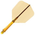 Cuesoul Rost 77 Integrated Dart Flights - Big Wing Clear Orange (L) 33mm