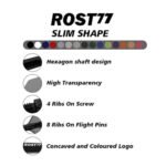 Cuesoul Rost 77 Integrated Dart Flights - Slim Clear Purple (S) 23mm - Image 3