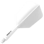 Cuesoul Rost 77 Integrated Dart Flights - Slim White (L) 33mm