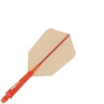 Cuesoul Rost 77 Integrated Dart Flights - Slim Clear Orange (S) 23mm