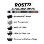 Cuesoul Rost 77 Integrated Dart Flights - Standard Clear Black (S) 23mm - Image 3