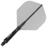 Cuesoul Rost 77 Integrated Dart Flights - Standard Clear Black (L) 33mm
