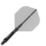 Cuesoul Rost 77 Integrated Dart Flights - Standard Clear Black (M) 28mm