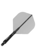 Cuesoul Rost 77 Integrated Dart Flights - Standard Clear Black (S) 23mm