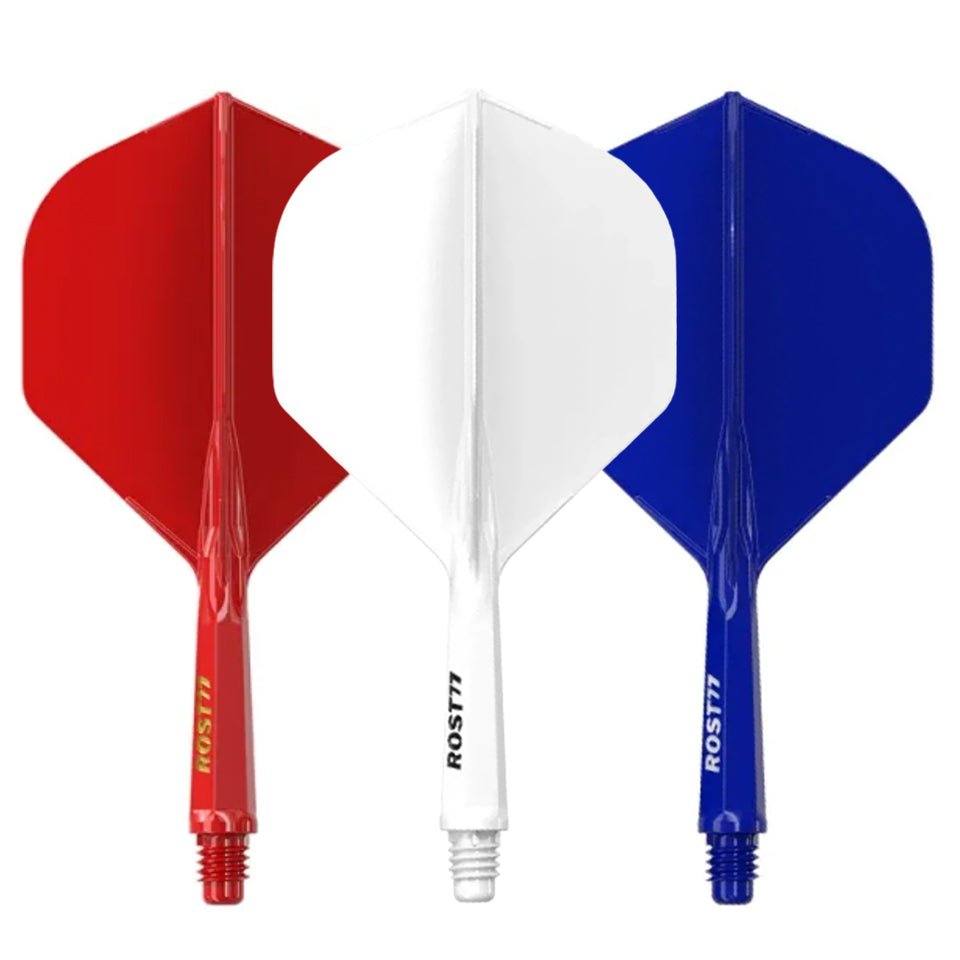 28-xb234s-1.jpg Cuesoul Rost 77 Integrated Dart Flights - Standard Red, White, Blue (M) 28mm - Image 1