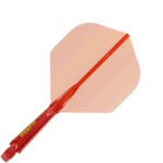 Cuesoul Rost 77 Integrated Dart Flights - Standard Clear Red (M) 28mm