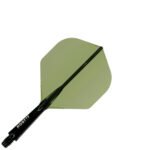 Cuesoul Rost 77 Integrated Dart Flights - Standard Clear Dark Green (S) 23mm