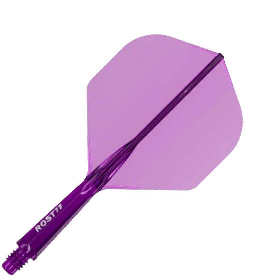 28-xb7t-m.jpg Cuesoul Rost 77 Integrated Dart Flights - Standard Clear Purple (M) 28mm - Image 1
