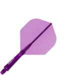 Cuesoul Rost 77 Integrated Dart Flights - Standard Clear Purple (S) 23mm