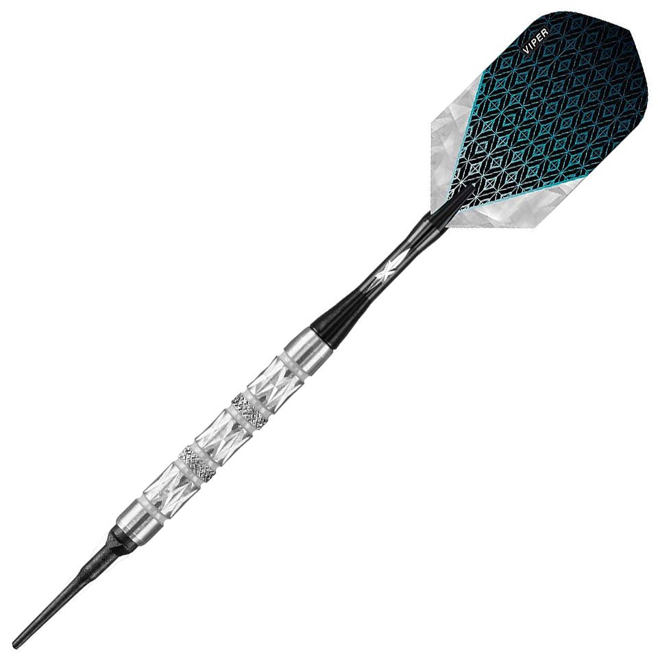 30-21-4803-16_1.jpg GLD Viper Diamond Soft Tip Darts - White Rings 16gm - Image 1