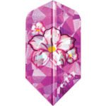 GLD 2d Glitter Dart Flights - Slim Pink Flowers