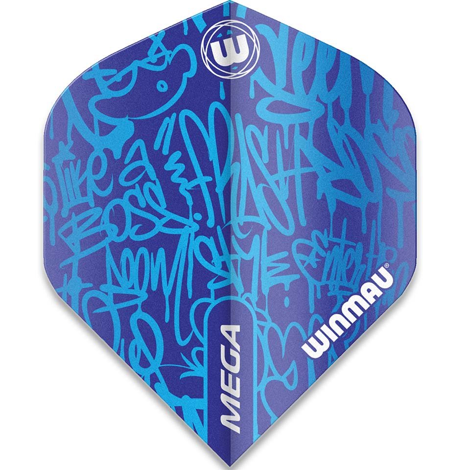 55-6900-240.jpg Winmau Mega Dart Flights - Standard Blue - Image 1