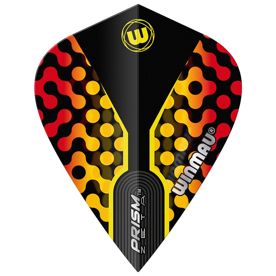 55-6907-112_1.jpg Winmau Prism Zeta Dart Flights - Kite Red/Yellow - Image 1