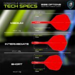 Winmau Fusion Integrated Flight & Shaft System - No6 Intermediate Red - Image 3