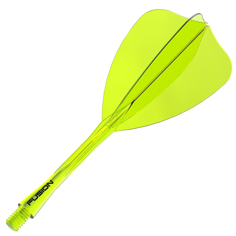 55-8853.jpg Winmau Fusion Integrated Flight & Shaft System - Arrow Medium Transparent Yellow - Image 1