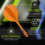 Winmau Fusion Integrated Flight & Shaft System - No6 Intermediate Neon Orange - Image 2