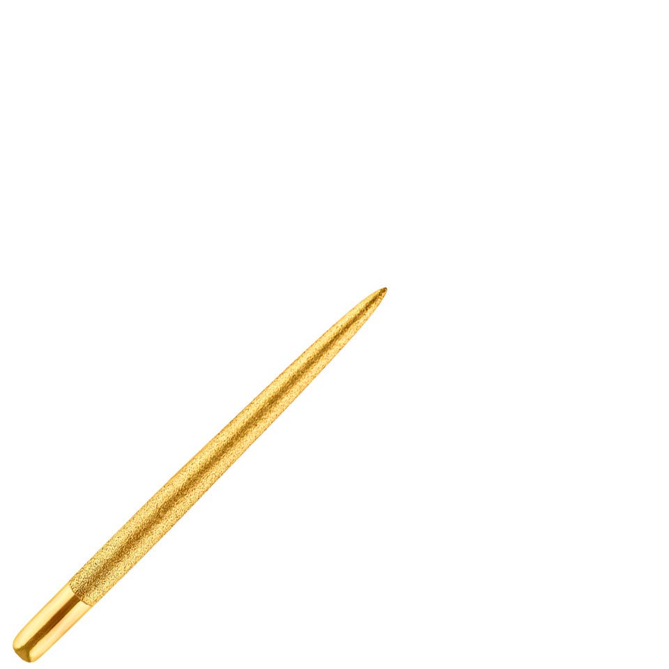 76-3405.jpg One80 Sand Coated Long Taper Steel Points - 36mm Gold - Image 1