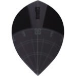 One80 Dart Flights - 100 Micron Pear Dartboard Black And Black